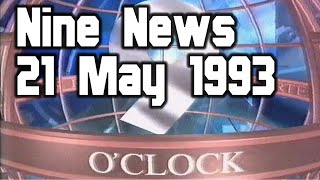 RTE News and Weather w Brian Dobson  21 May 1993 [upl. by Yrrok]