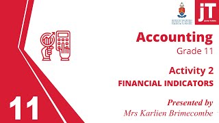 Gr 11 Accounting  Financial Indicators  Activity 2 [upl. by Nessa55]