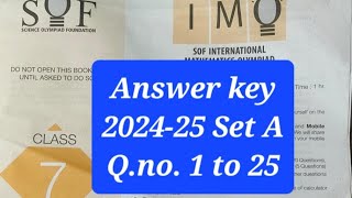 SOF maths Olympiad 202425 class 7 Solution of SET A question 125  class 7 IMO 202425 SET A [upl. by Oilejor]