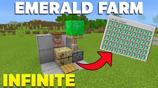 Easy INFINITE Emerald Farm Tutorial in Minecraft Bedrock glitch [upl. by Sherye957]