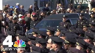 Fallen NYPD officer Jonathan Diller laid to rest on Long Island  NBC New York [upl. by Piegari935]