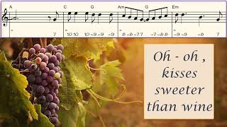 Kisses Sweeter Than Wine Play Along [upl. by Starobin]