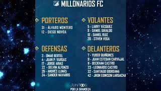 Millonarios enfrenta a Tolima en busca de los 3 puntos  Convocados de ambos equipos para el partido [upl. by Bastien328]