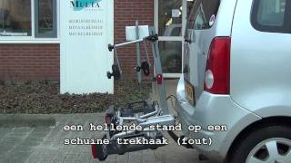 MovaNext fietsendrager  Instructie afstellen op een schuine trekhaak [upl. by Weihs]