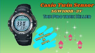 The Casio Twin Sensor  SGW100B3V  Sports Gear🔥🔥 [upl. by Sabir]