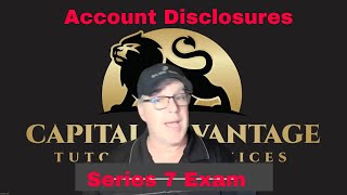 Series 7 Exam prep Account Disclosures and Transfers [upl. by Babbie]