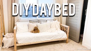 DIY DAY BED  beginner build with a boho twin bed for teen girl [upl. by Swinton437]