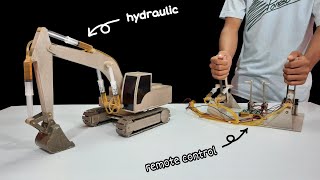 How to make remote control hydraulic excavator from grey cardboard paper  By The R [upl. by Auberbach]