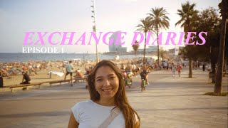 Exchange Semester in Spain  Ep1  Traveling unpacking Barcelona [upl. by Ylera]