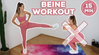 15 Min „knieschonendesquot Beine Workout ohne Squats amp ohne Springen  Mit oder ohne Equipment [upl. by Monto]