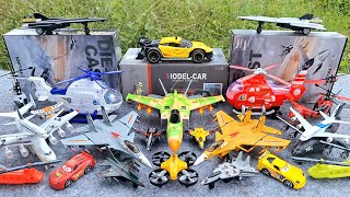 Unboxing and Testing Pesawat TerbangHelikopter PemadamJet TempurAirbusRacing Drone amp Racing Car [upl. by Mile]