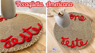 Tutorial tovaglietta americana uncinetto  tovaglietta personalizzata con tricotin [upl. by Einnal]