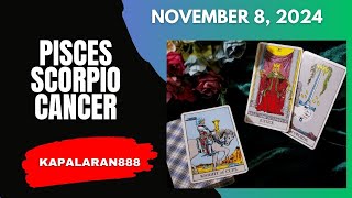 NOVEMBER 8 2024 WATER Signs ♓ Pisces ♏ Scorpio ♋ Cancer DAILY tagalog tarot KAPALARAN888 [upl. by Yamauchi620]