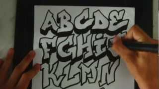 Speed Art  Graffiti Alphabet 1 by ToM2D [upl. by Gore]