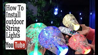 How To Install outdoor String Lights [upl. by Nitaj]