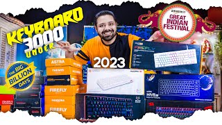 Top 10 Best Mechanical keyboard under 3000  Amazon great Indian festival Flipkart Big Billion Sale [upl. by Yentroc]