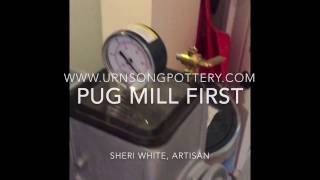 Machine On Verson  Urn Song Pottery Clay Reconsititution Using Pug Mill by Bluebird [upl. by Tadd]