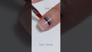 Minimalist Black Lines and Nail Caviar Nail Art Tutorial shorts [upl. by Nnyloj]