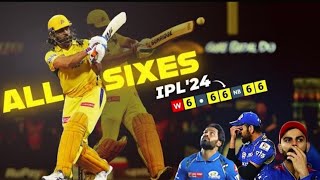 All Sixes by Mahendra Singh Dhoni in IPL 2024 msdhoni ipl [upl. by Irelav]