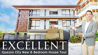 House Tour QC86 • Tour a TOP NOTCH 6BR Quezon City NEW Modern House and Lot for Sale [upl. by Eimat]