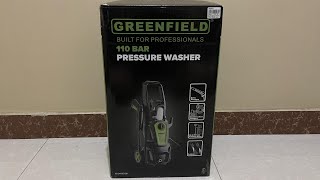 GREENFIELD 110 Bar Pressure Washer Unboxing [upl. by Ocimad]