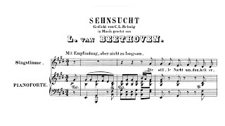 Beethoven Sehnsucht WoO 146 with Score [upl. by Eilsew]