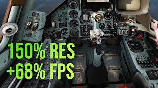 QuadViewsFoveated in DCS with the Pimax Crystal Resolution amp 68 FPS increase [upl. by Janina41]