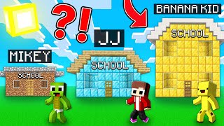 JJ RICH vs Mikey POOR vs Banana Kid VERY RICH  SCHOOL BATTLE in Minecraft Maizen [upl. by Aicillyhp]