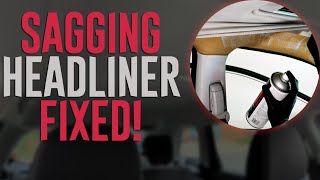 How to Fix Headliner in Car  4 Tips for Sagging Car Roof Lining Repair [upl. by Aicila337]