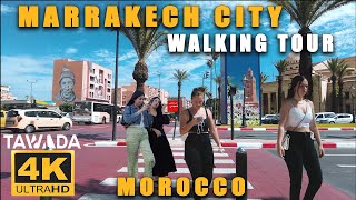 Marrakech city walking journey 4K UHD Morocco [upl. by Jonah]