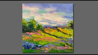 Acrylic Painting Impressionistic landscape Palette knife painting techniques [upl. by Macomber770]