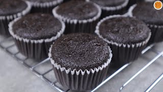 Chocomoist Cupcake  No Dome Moist Chocolate Cupcake Recipe  Mortar and Pastry [upl. by Llenhoj816]