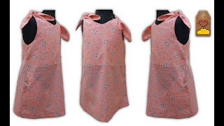 PRATİK YAZLIK SIFIR KOL ÇOCUK ELBİSESİ DİKİMİ  PRACTICAL SUMMER DRESS  Dikiş Hocam [upl. by Nathanson]