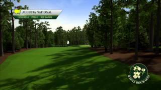 Course Flyover Augusta National Golf Clubs 11th Hole [upl. by Adlev491]