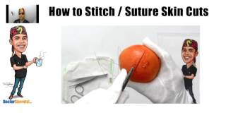 Teach Yourself to Stitch amp Suture Lacerations amp Cuts Using Oranges for Practice [upl. by Adyeren]