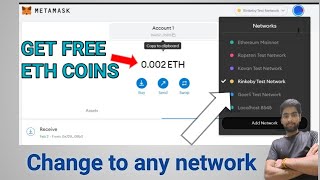 How To Change Network In MetaMask To Rinkeby Test Network  Goerli Test Network Claim Free Eth Coin [upl. by Bertrand]