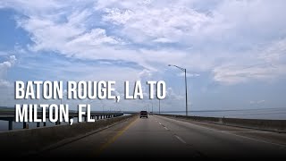 Road Trip  Baton Rouge LA to Milton FL  4K Driving [upl. by Ahsilrae]