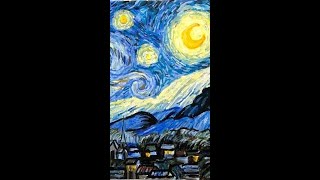 Painting Van Gogh Starry Night with Acrylic [upl. by Llenyl]