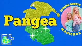 MAP of PANGEA  Plate Tectonics  Pangea Breaking Apart Animation [upl. by Flossie]