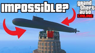 Can we park a Kosatka on top of Maze bank  GTA Online [upl. by Marucci]