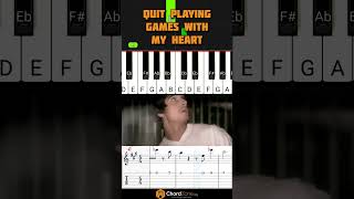 Quit Playing Games With My Heart  Easy Piano Tutorial  Guitar Tab tiktok [upl. by Tice]