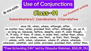 Use of Conjunctions A to Z।। Conjunctions hugely used in Freehand English writing।। Free Schooling [upl. by Norod24]