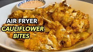 AIR FRYER CAULIFLOWER BITES  VEGAN RECIPE [upl. by Otinauj]