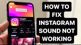 Instagram Sound Not Working Fix [upl. by Ahsi]