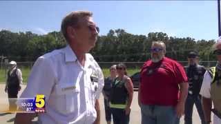 Patriot Guard Riders Bring Remains of Marine Through Arkansas [upl. by Nalyorf283]