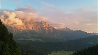 Bregenzerwald Timelapse  Video Abendstimmung über den Bergen [upl. by Nepil]