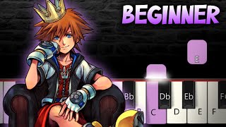 Dearly Beloved  Kingdom Hearts  BEGINNER Piano Tutorial [upl. by Romo775]