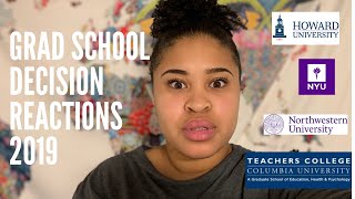 ADMISSION DECISIONS REACTION VIDEO 2019 NYU Northwestern Howard and Teachers College Columbia [upl. by Ecnarret]