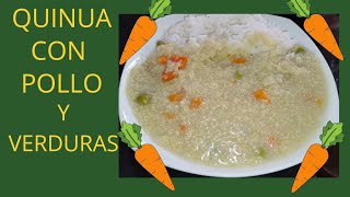 Guiso de quinua con pollo y verduras receta peruana muy sabrosa [upl. by Samid]