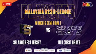 LIVE Malaysia U23 DLeague SemiFinal 1  2PMMABA  Selangor EST Jersey VS Hillcrest Grays [upl. by Gabriell]